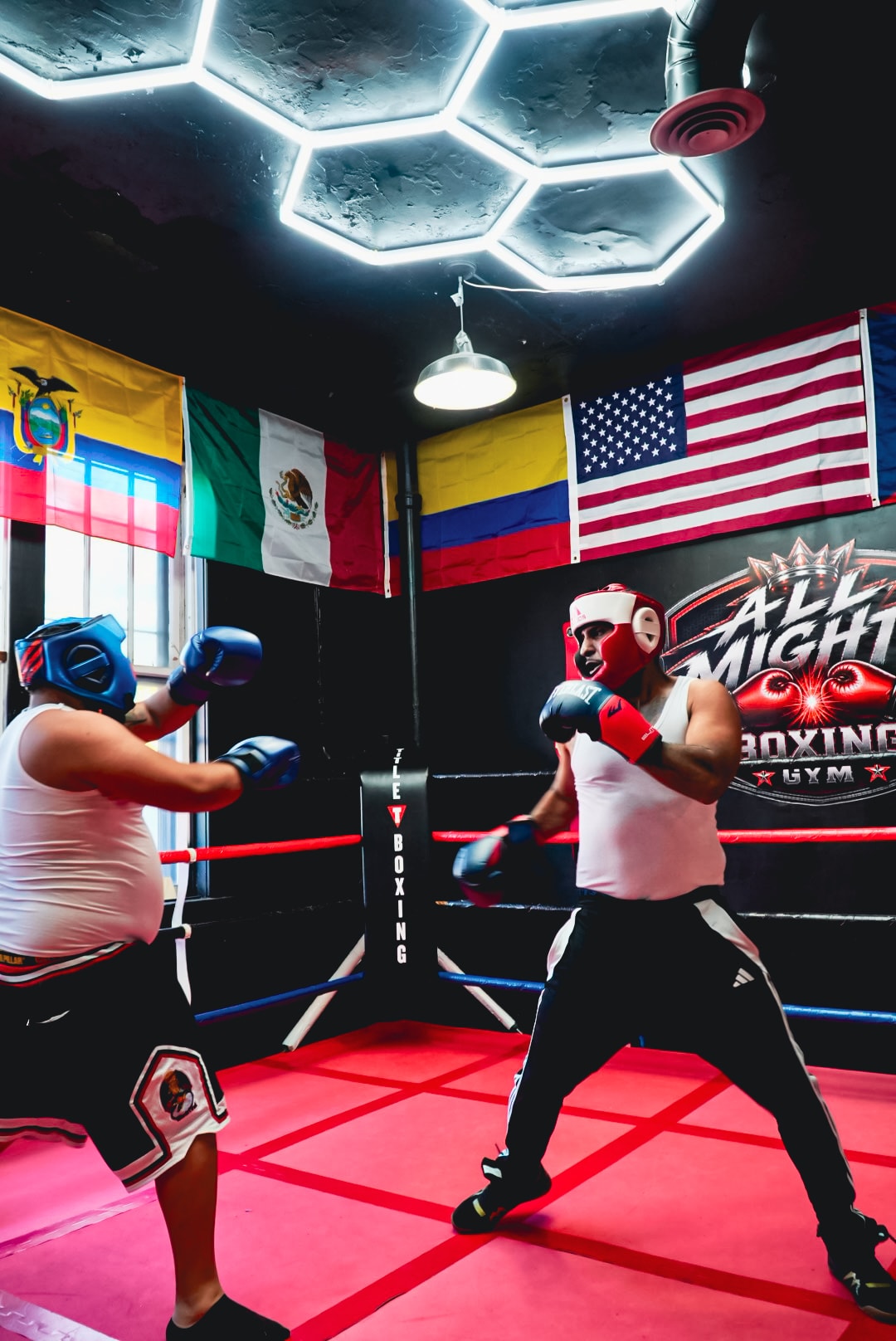 All Mighty Boxing Gym ring and training floor